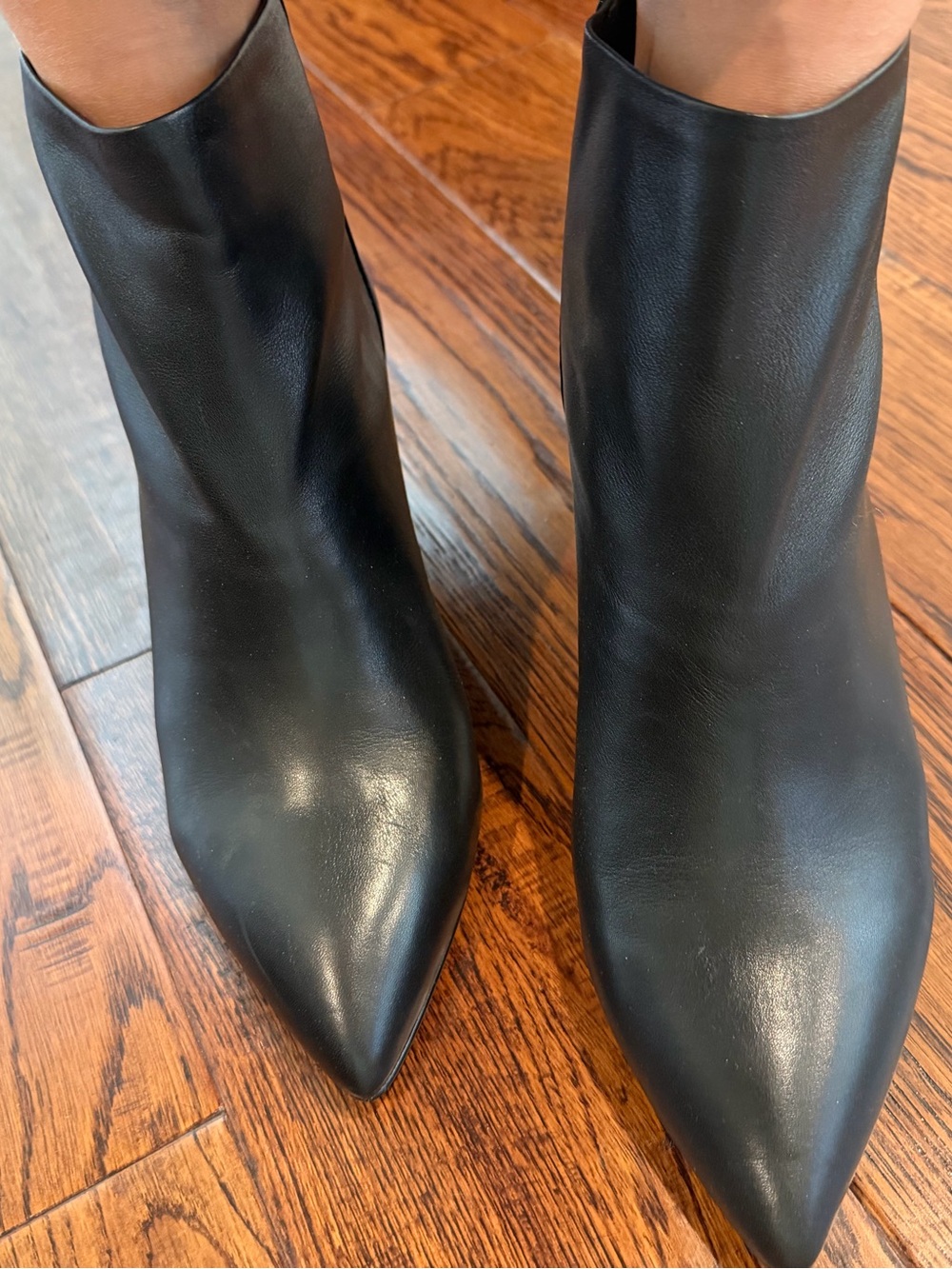 NWT Steve Madden Black Pointed Toe Wedge Booties | 8.5 - Picture 11 of 12